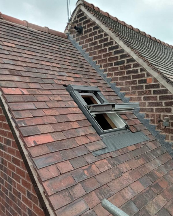 a velux roof widow installed on a roof by onyx roofing in flintshire, north wales